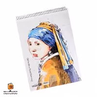 دفتر طراحی 60 برگ طرح دختری با گوشواره مروارید ایمان (iman)