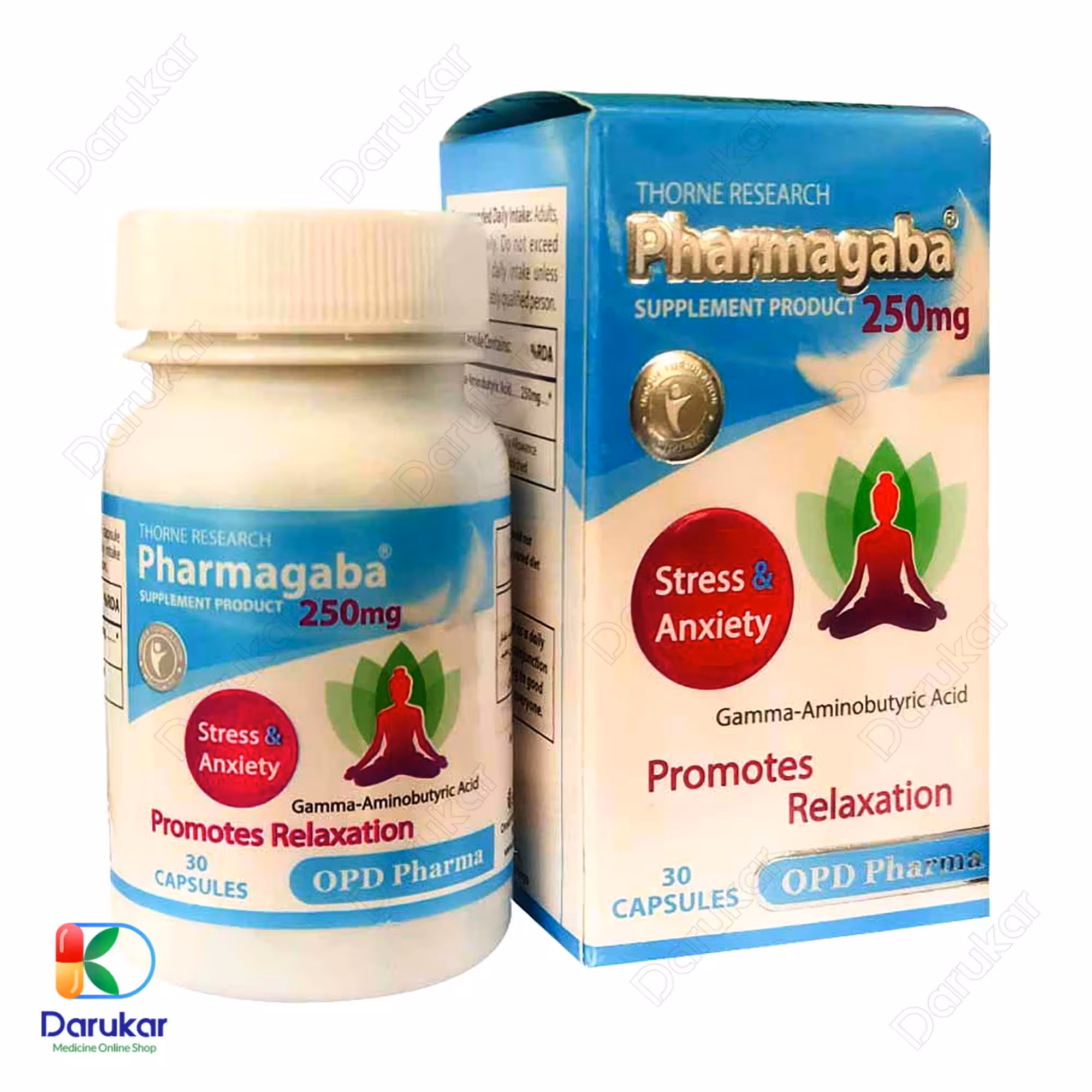 کپسول فارما گابا 250 او پی دی فارما، 30 عدد
