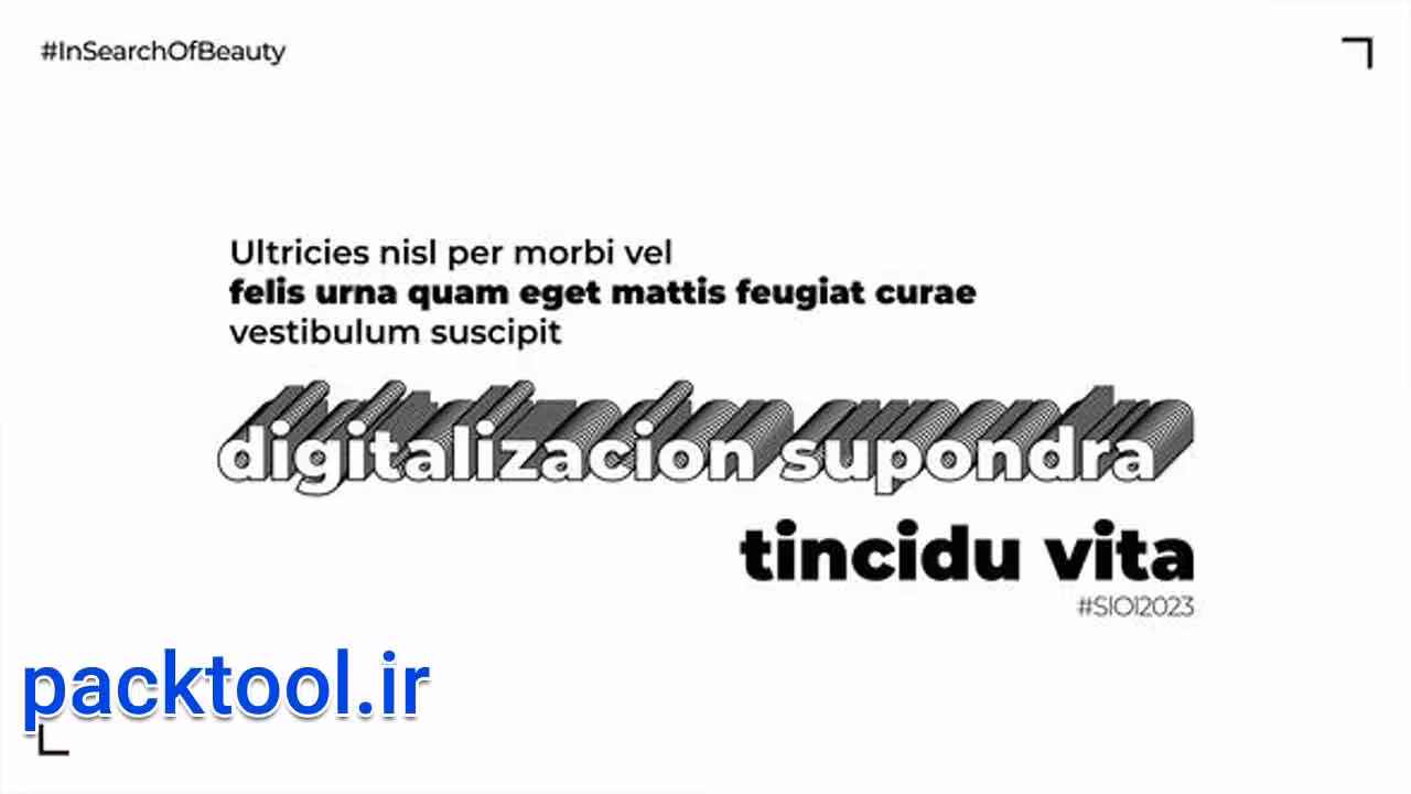 دانلود پروژه آماده پریمیر پرو تایپوگرافی متن Text Typography - پک تول