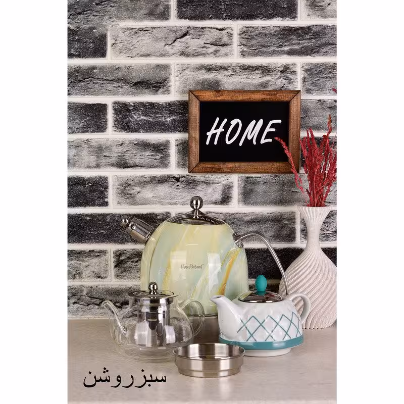 کتری و قوری هاوس رولند مدل ماربل ( دارای دو قوری پیرکس و چینی)