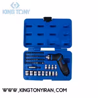 2555MR –  جعبه بيت 1/4  درايو همراه با پيچ گوشتي جغجغه اي دو حالنه ( 180 -90 درجه ) کينگ توني