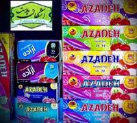زیپ کیپ (کیسه پلاستیکی زیپ‌دار) سایز 12*10، بسته 60 عددی، برند آزاده