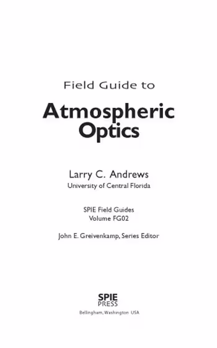 خرید و دانلود نسخه کامل کتاب Field Guide to Atmospheric Optics