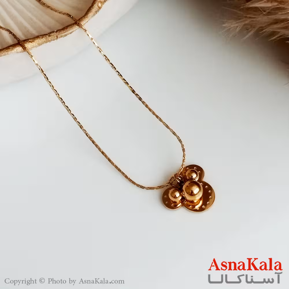گردنبند موش زنانه استیل طلایی کد GNB16350W