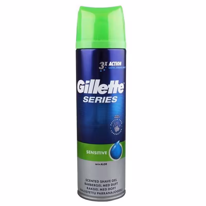 ژل اصلاح مردانه ژیلت پوست حساس مدل 3X Action Sensitive With Aloe
