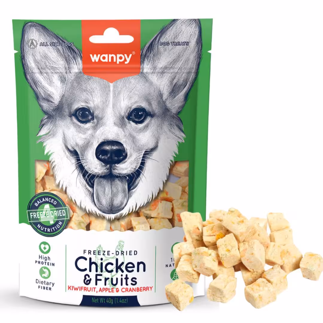 تشویقی سگ ونپی طعم مرغ و میوه مدل Freeze Dried