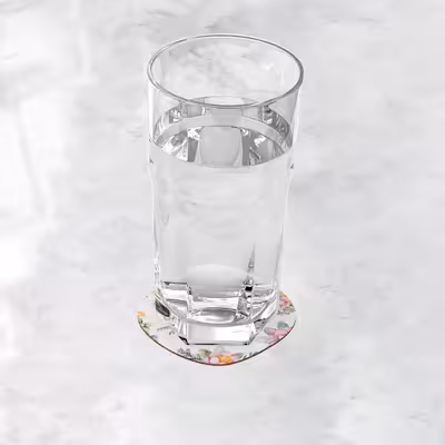 زیر لیوانی ترمه طراحان ایده مدل تک‌شاخ گلگلی کد cfp1442 بسته شش عددی