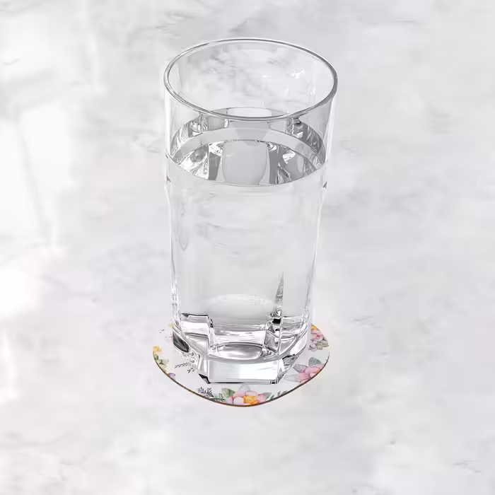 زیر لیوانی ترمه طراحان ایده مدل تک‌شاخ گلگلی کد cfp1442 بسته شش عددی