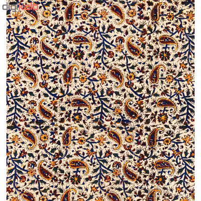 رومیزی قلمکار ممتاز اصفهان اثر عطریان طرح درهم بادامی کد G 146