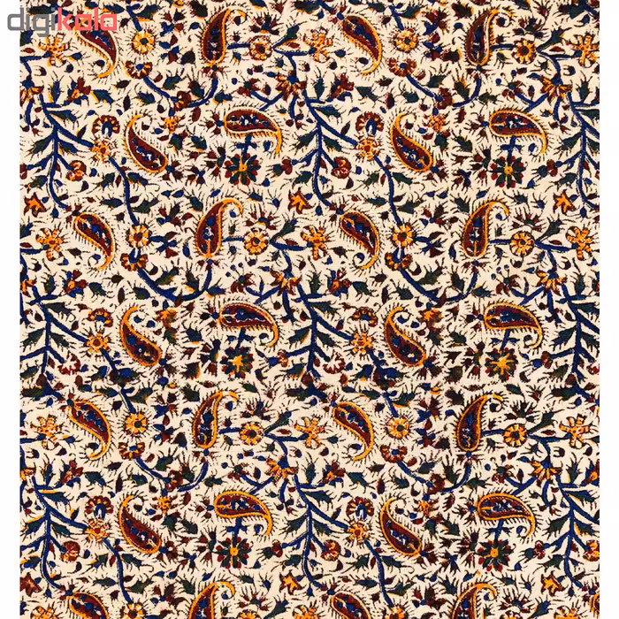 رومیزی قلمکار ممتاز اصفهان اثر عطریان طرح درهم بادامی کد G 146