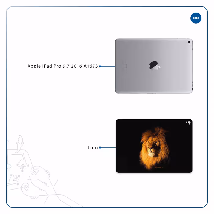 برچسب پوششی ماهوت مدل Lion مناسب برای تبلت اپل iPad Pro 9.7 2016 A1673