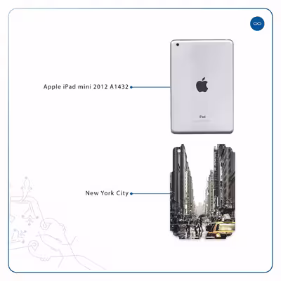 برچسب پوششی ماهوت مدل New York City مناسب برای تبلت اپل iPad mini 2012 A1432