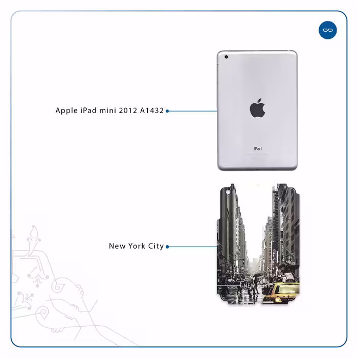 برچسب پوششی ماهوت مدل New York City مناسب برای تبلت اپل iPad mini 2012 A1432