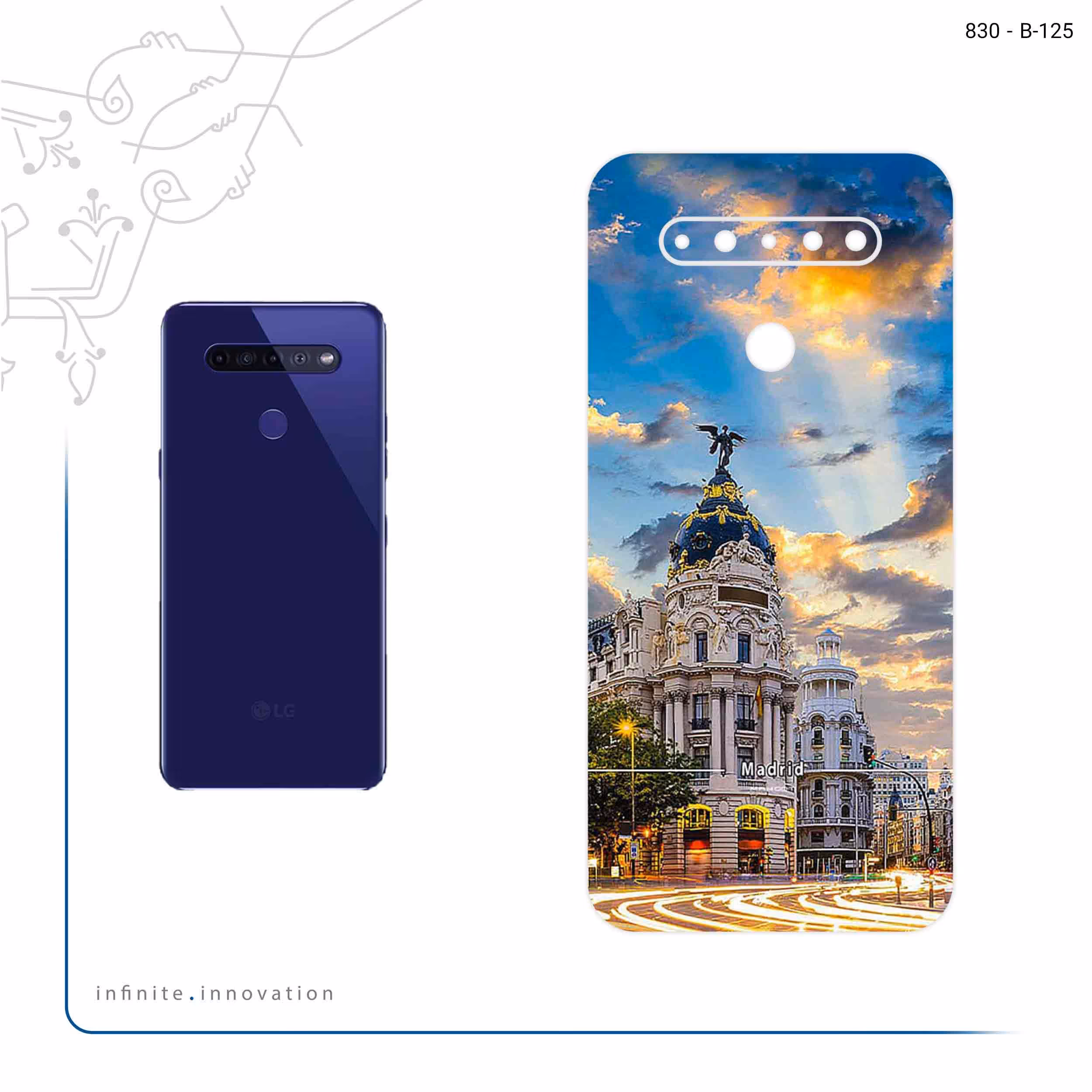 برچسب پوششی ماهوت مدل City of Madrid مناسب برای گوشی موبایل ال جی K51s