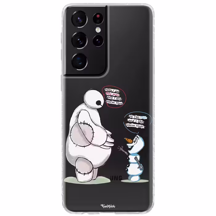 کاور طرح Olaf &amp; Baymax مناسب برای گوشی موبایل سامسونگ Galaxy S21 Ultra