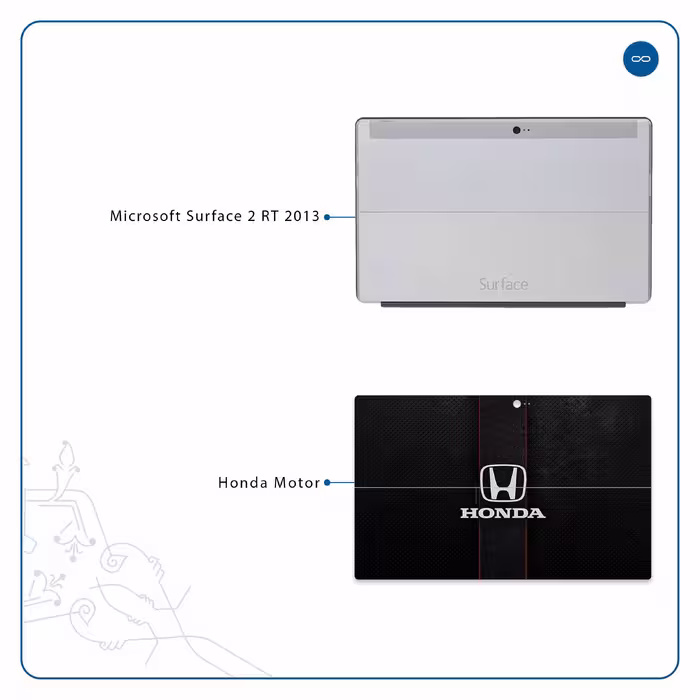 برچسب پوششی ماهوت مدل Honda Motor مناسب برای تبلت مایکروسافت Surface 2 RT 2013
