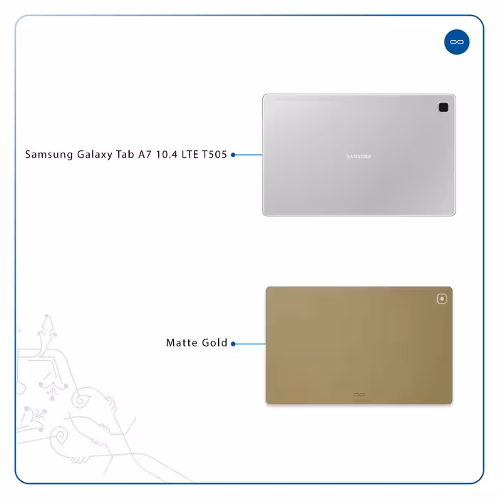 برچسب پوششی ماهوت مدل Matte-Gold مناسب برای تبلت سامسونگ Galaxy Tab A7 10.4 LTE 2020 T505