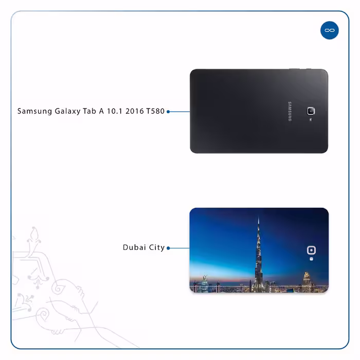 برچسب پوششی ماهوت مدل Dubai City مناسب برای تبلت سامسونگ Galaxy Tab A 10.1 2016 T580