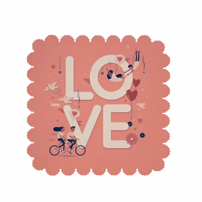 رومیزی مدل LOVE  کد 8188B