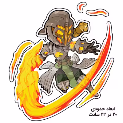 برچسب کنسول بازی مدل جنگجوی شجاع کد 114