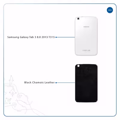 برچسب پوششی ماهوت مدل Black-Chamois-Leather مناسب برای تبلت سامسونگ Galaxy Tab 3 8.0 2013 T315