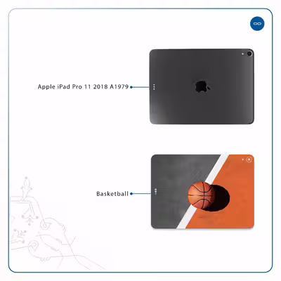برچسب پوششی ماهوت مدل Basketball مناسب برای تبلت اپل iPad Pro 11 2018 A1979