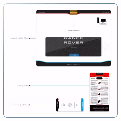 برچسب پوششی ماهوت مدل Range-Rover-Logo مناسب برای تبلت اپل iPad Air 2013 A1476