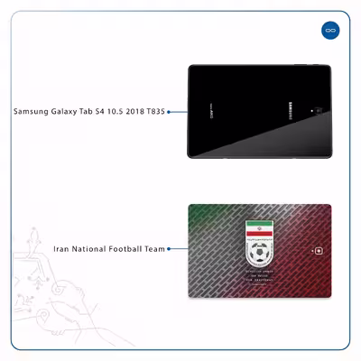 برچسب پوششی ماهوت مدل Iran-National-Football-Team مناسب برای تبلت سامسونگ Galaxy Tab S4 10.5 2018 T835