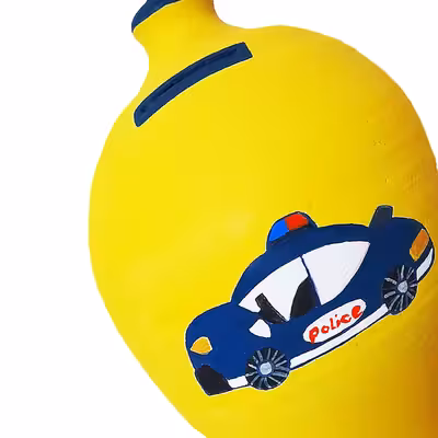 قلک سفالی مدل ماشین پلیس