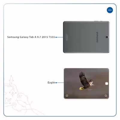 برچسب پوششی ماهوت مدل Eagle مناسب برای تبلت سامسونگ Galaxy Tab A 9.7 2015 T555
