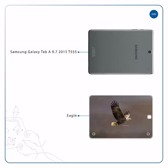 برچسب پوششی ماهوت مدل Eagle مناسب برای تبلت سامسونگ Galaxy Tab A 9.7 2015 T555