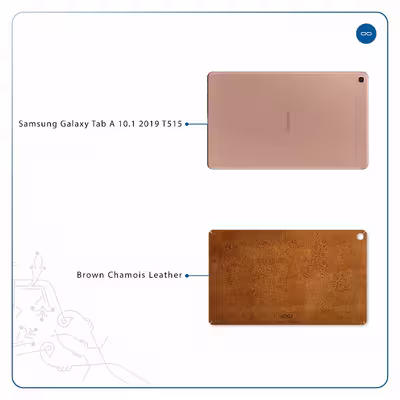 برچسب پوششی ماهوت مدل Brown-Chamois-Leather مناسب برای تبلت سامسونگ Galaxy Tab A 10.1 2019 T515