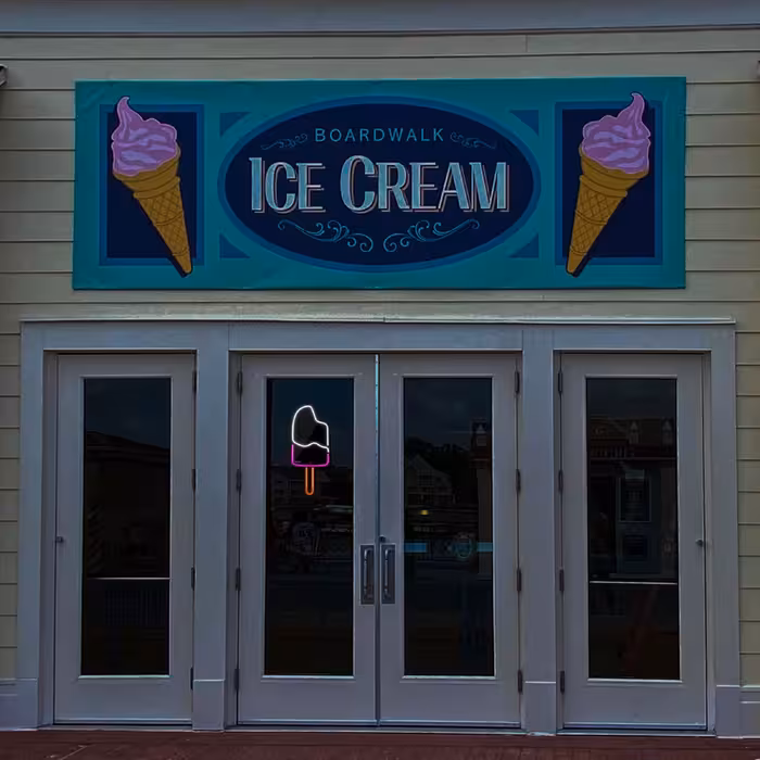 چراغ دیواری نئون دیزاین طرح Ice-Cream-2-BL_MLC