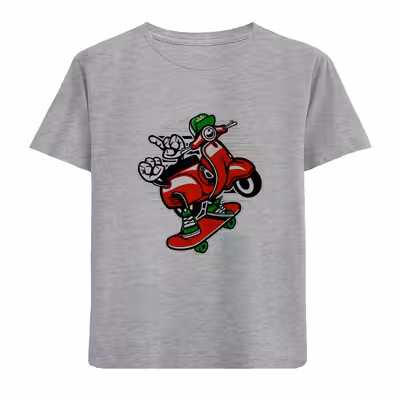 تی شرت آستین کوتاه بچگانه مدل موتور ویب D102