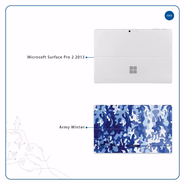 برچسب پوششی ماهوت مدل Army-Winter مناسب برای تبلت مایکروسافت Surface Pro 2 2013