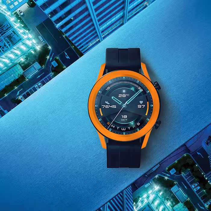 برچسب ماهوت طرح Matte-Orange مناسب برای ساعت هوشمند هوآوی Watch GT2