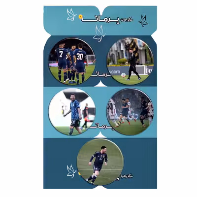 پیکسل پرمانه طرح مسی کد pmg5.12239 مجموعه 5 عددی