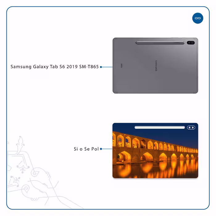برچسب پوششی ماهوت مدل Si-O-Se-Pol مناسب برای تبلت سامسونگ Galaxy Tab S6 2019 SM-T865