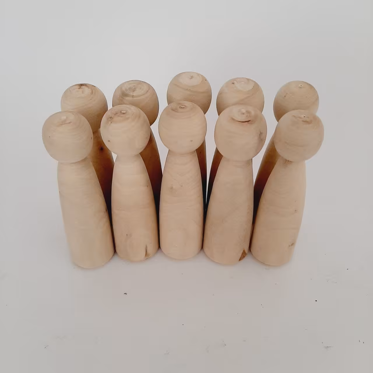 عروسک چوبی خام مدل خانواده من کد WDR04 مجموعه 10 عددی
