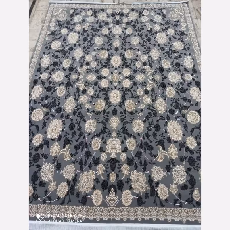 فرش کاشان بانقشه هستی طلاکوب 9متری وبافت عالی