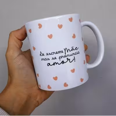 ماگ طرح نوشته و قلب