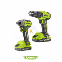 کیت دو ﻋﺪدی درﯾﻞ چکشی و آچار بکس ﺷﺎرژی 21 وﻟﺖ مدل WD910410210 ویدو