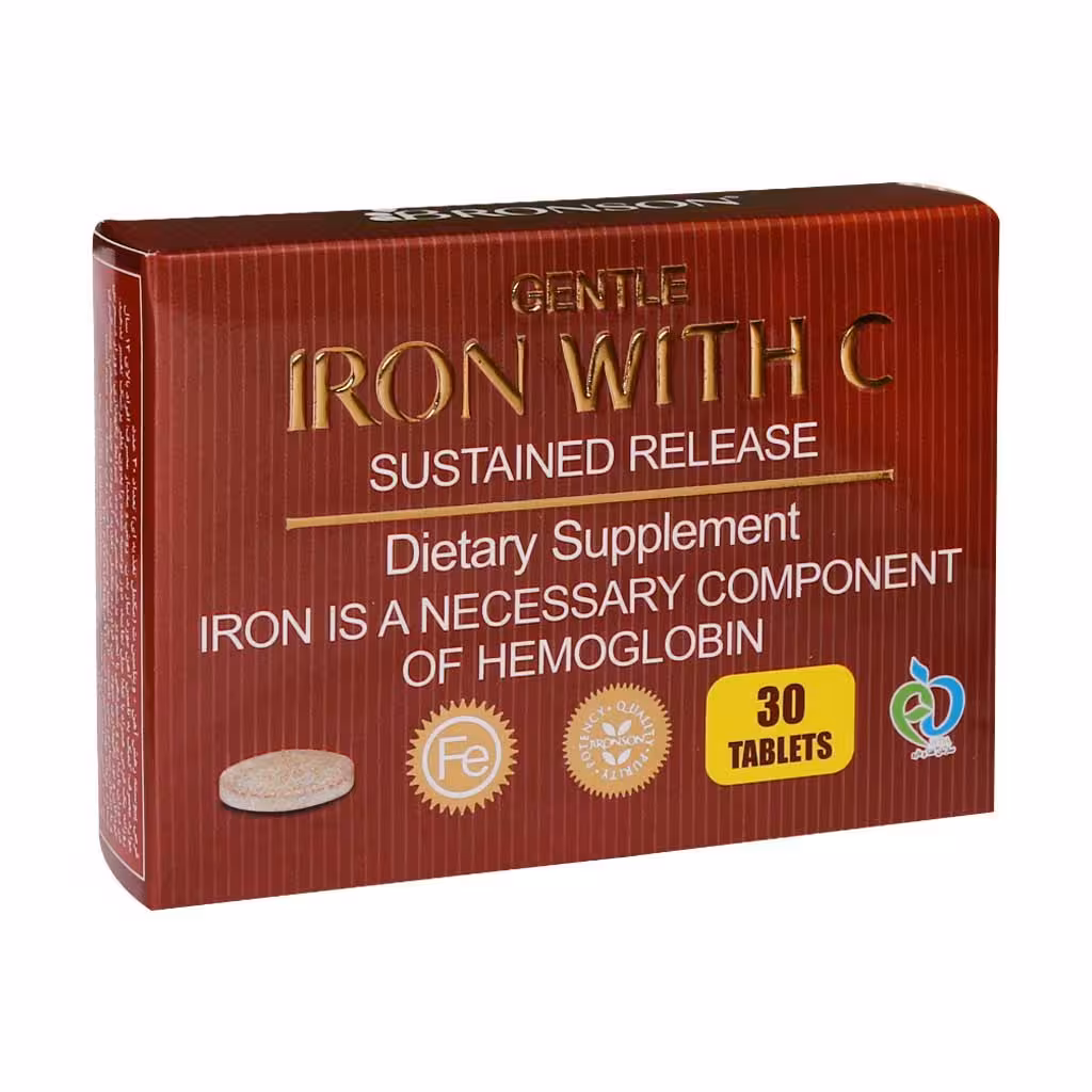 قرص آهن و ویتامین سی برونسون 30عدد | BRONSON Iron Vitamin C