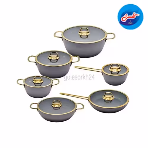 سرویس چدن 12 پارچه KZP فلورانس خاکستری