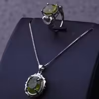ست انگشتر و گردنبند شناسنامه دار زنانه