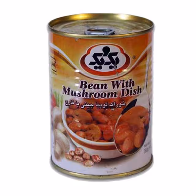کنسرو خوراک لوبیا چیتی یک و یک 385 گرمی