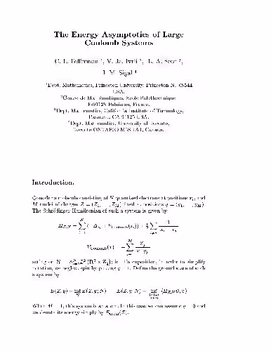 خرید و دانلود نسخه کامل کتاب The energy asymptotics of large Coulomb systems Lecture Notes in Physics