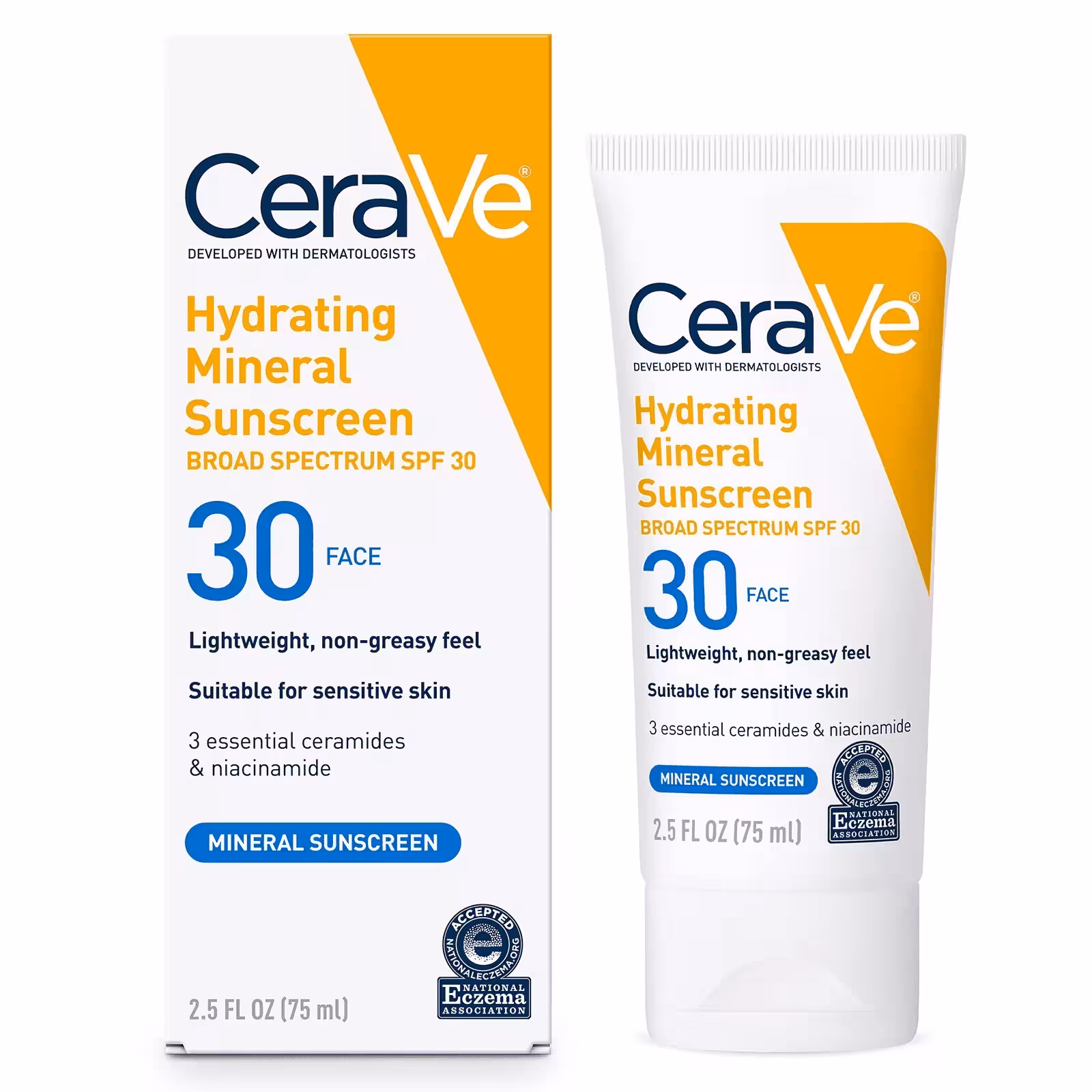 ضد آفتاب 100٪ معدنی سراوی SPF 30 – محافظت کامل از پوست (75 میلی‌لیتر) Cerave hydrating mineral sunscreen