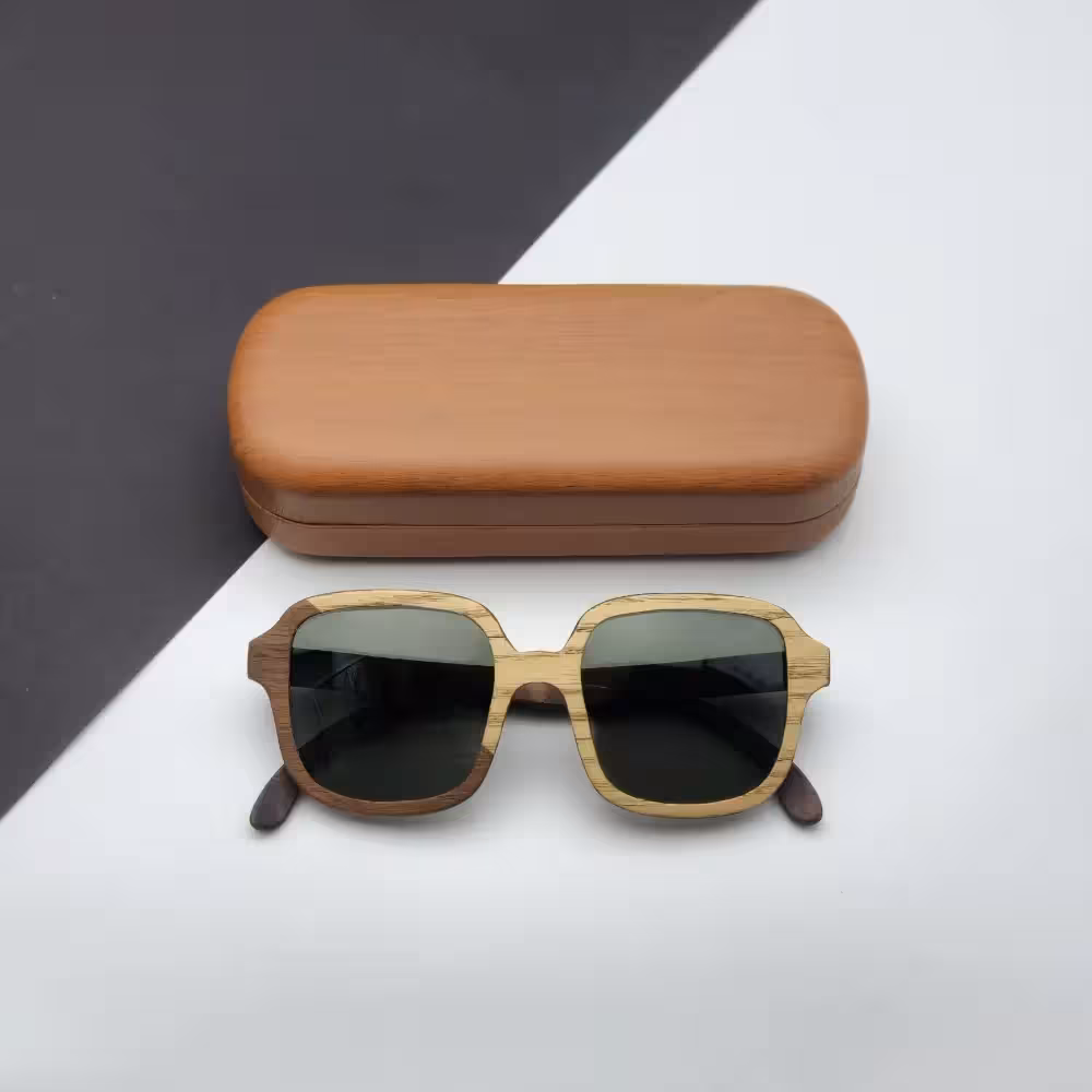 عینک چوبی دست‌ساز میدو مدل O009