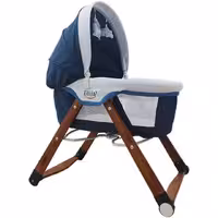 گهواره بدنه چوبی تاشو کیوی Kiwi سرمه ای